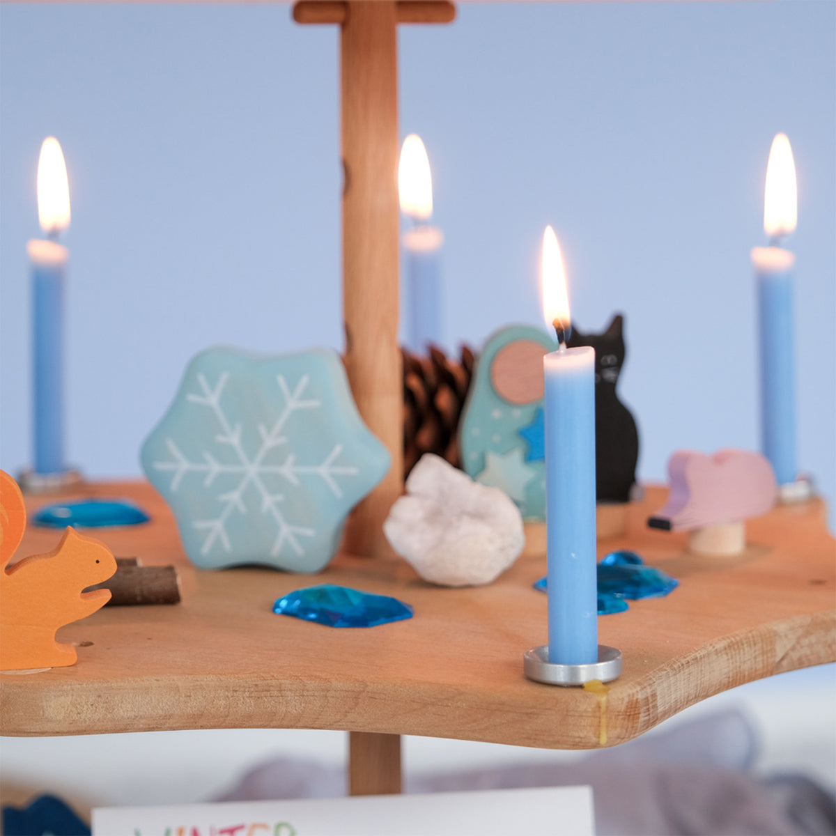 Lightblue 10% Beeswax Candles VE 12 pcs.