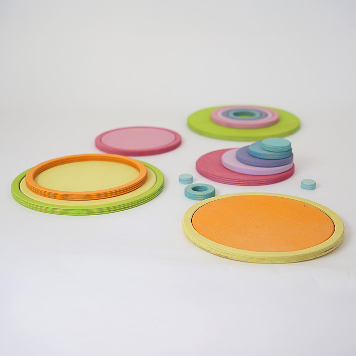 Konzentrische Kreise und Ringe Pastell