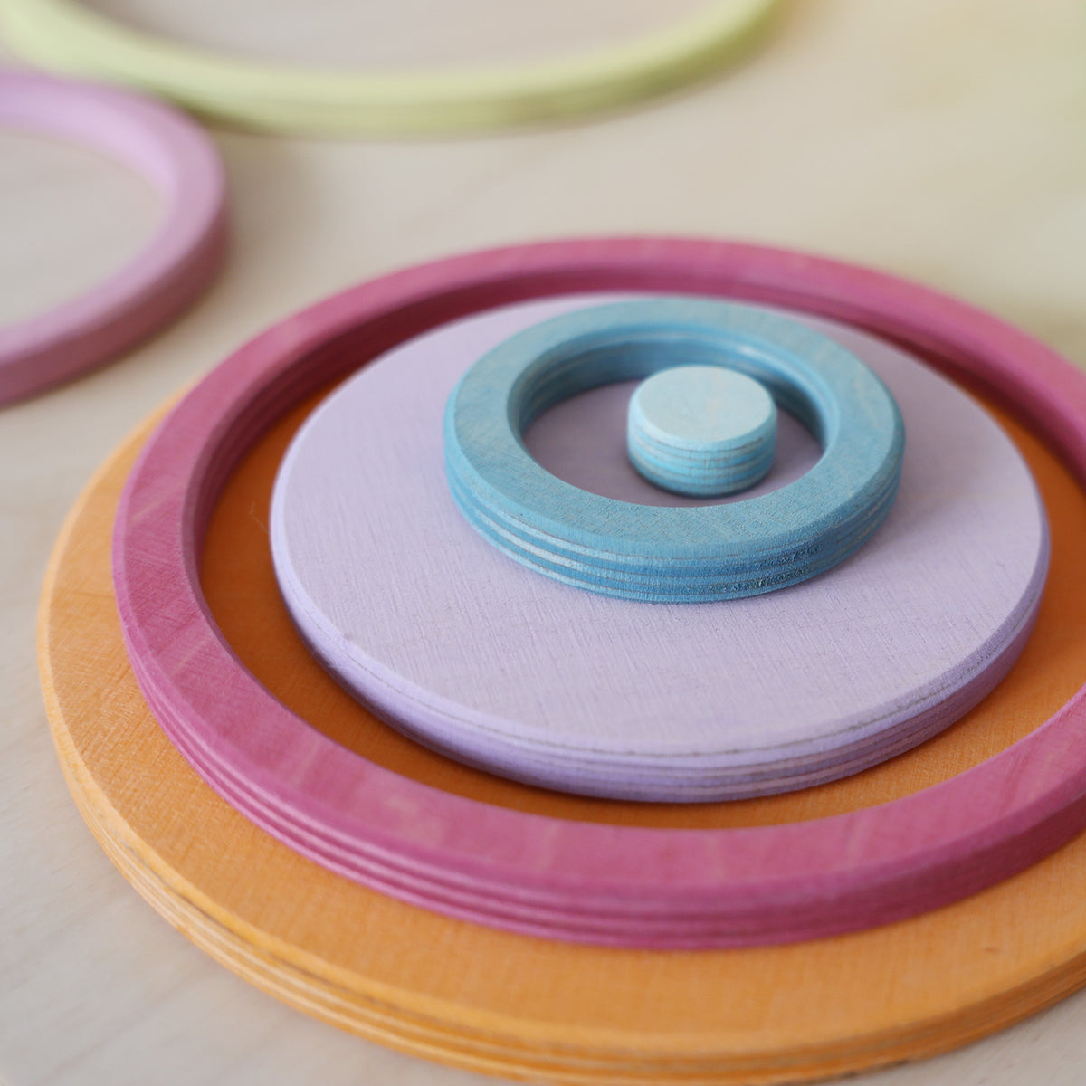 Konzentrische Kreise und Ringe Pastell